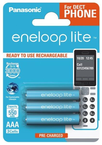 Акумулятор Panasonic Eneloop Lite BK-4LCCE/3DE, AAA/(HR03), 550mAh, LSD Ni-MH, блістер 3шт