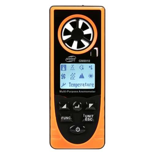 Багатофункціональний крильчатий анемометр (0,7~30 м/с) BENETECH GM8910 (Китай), фото 1