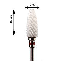Фреза для манікюру кераміка кукурудзяна, манікюрна керамічна насадка для зняття гель лаку, M-202