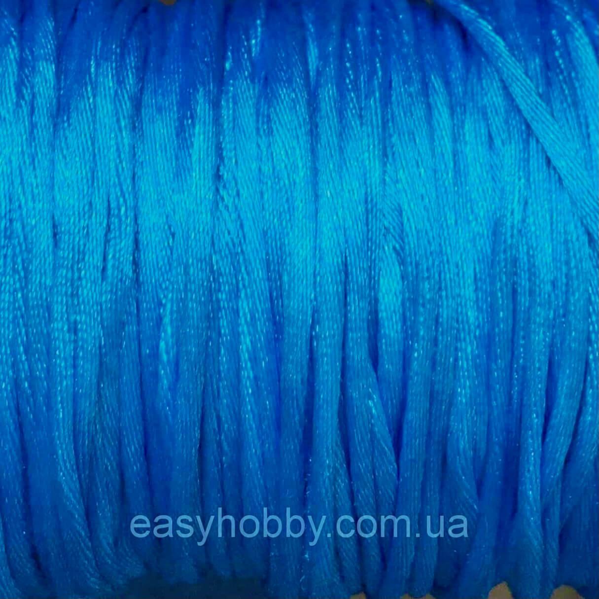 Шнур (блакитний), нейлон, метр, фото 1