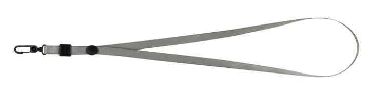 Шнурок з карабіном для бейджа-ідентифікатора, 460х10 мм,BM.5425-09 Buromax біло-сірий