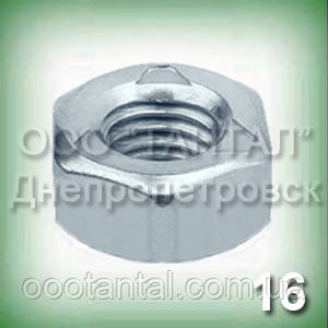 Гайка 16 неіржавка DIN 980 шестигранна самостопорожня деформована А2, фото 1