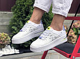 Кросівки жіночі Nike Air Force 1 шкіряні Білий Салатовий, фото 4