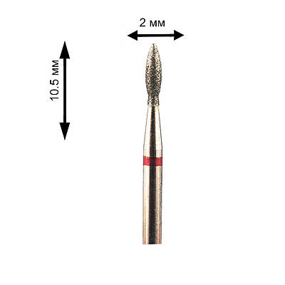 Фреза для манікюру полум'я, манікюрна насадка алмазна, M-007, свердло для нігтів