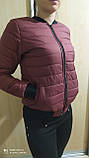 Весняна жіноча куртка 44 розмір колір бордовий, фото 6