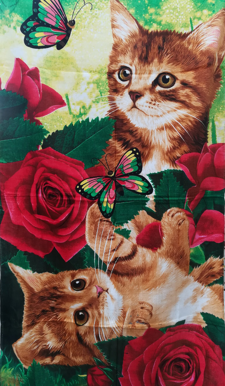 Дитячий пляжний рушник 140*70 см "Кошенята No2", фото 1