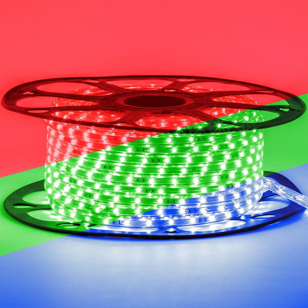 Стрічка світлодіодна 220V rgb smd5050 8,8W/m 60лед герметична 1 м No14