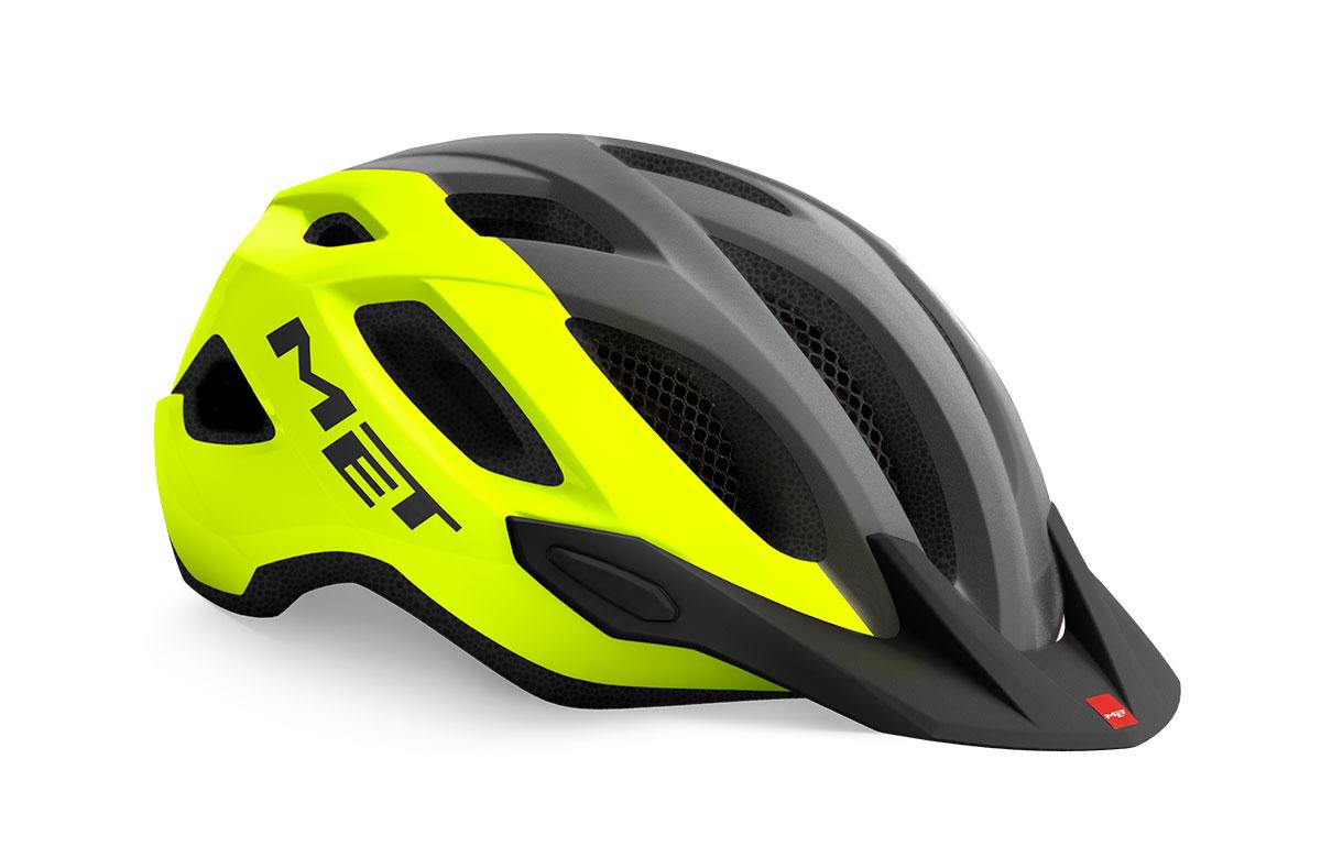 Шолом MET Crossover Fluo Yellow Gray | Matt