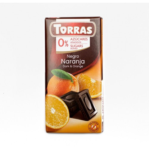Шоколад Torras Negro Naranja Dark&Orange, 75 г, фото 1