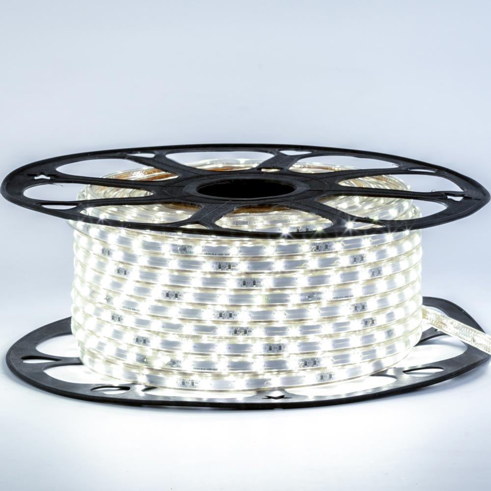 Стрічка світлодіодна біла 220V smd2835 48лед 6 Вт герметична 1 м
