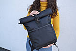 Рюкзак Roll Top / Рюкзак чоловічий - жіночий / Рюкзак для Ноутбука / Рюкзак чоловічий чорний / рюкзак міський, фото 3