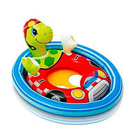 Детский надувной круг интекс для плавания Надувной круг-плотик с трусиками цветной Intex 59570 Черепаха