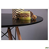 Обідній стіл круглий Helis D-80 см чорний для кухні, фото 6