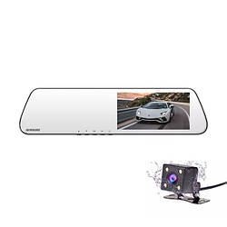 Відеореєстратор DVR C11 Metal, дзеркало заднього виду, 2 камери