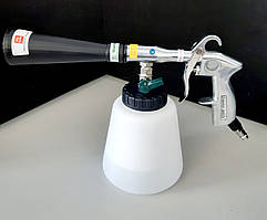 Пістолет для хімчистки салону автомобіля пневматичний Торнадор зі змінною насадкою щіткою AIRKRAFT WG-2050