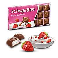 Шоколад "Schogetten Yoghurt-Strawberry" ( Шогеттен клубника с йогуртом) Германия, 100г