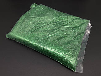 Зелені сухі блискітки для декупажу та декорування новорічних іграшок в упаковці