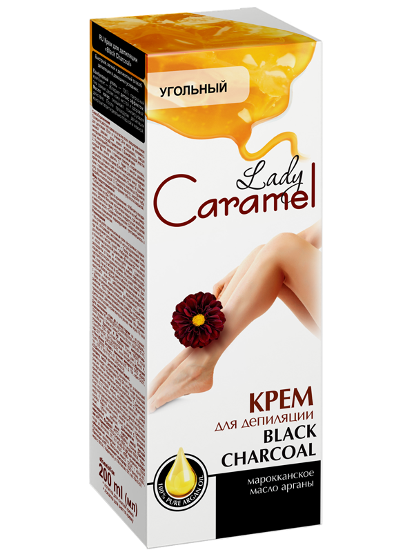 Lady Caramel Крем для депіляції charcoal Black 200 мл