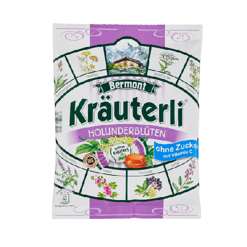 Купить Леденцы (конфеты) БЕЗ САХАРА Bermont Kräuterli с бузиной 125г ...