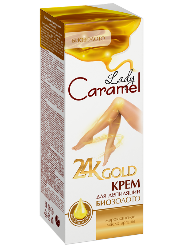 Lady Caramel.Крем для депіляції 24К Gold