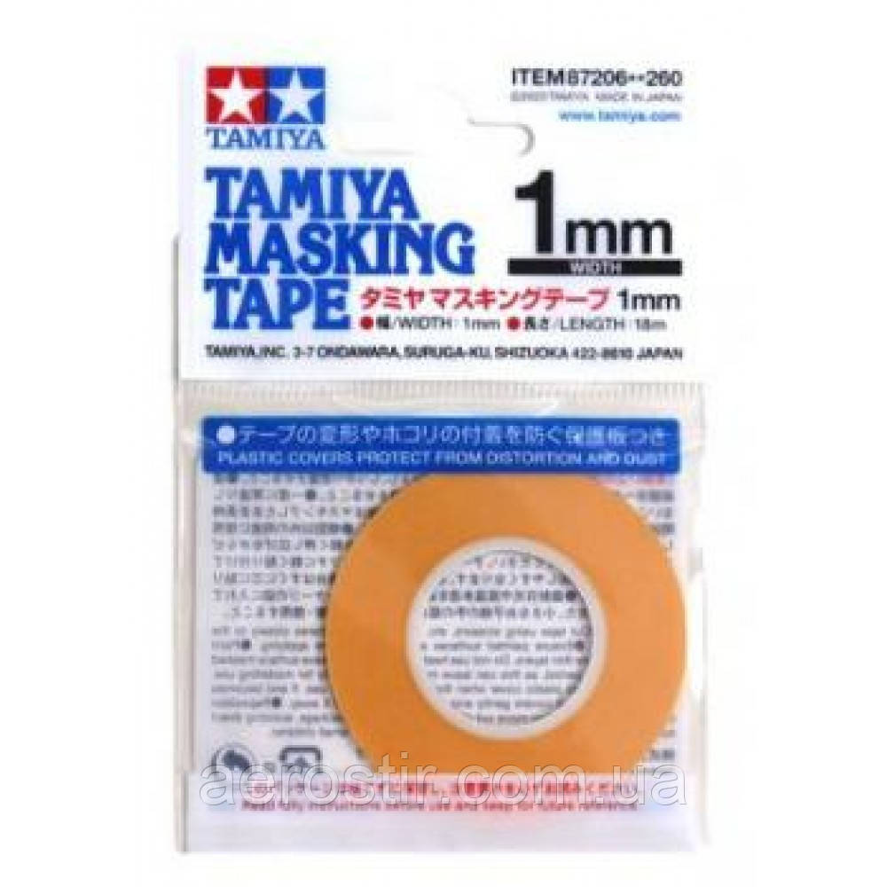 Стрічка маскувальна Masking Tape 1 mm. Tamiya 87206