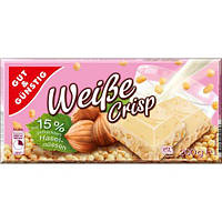 Шоколад белый с лесным орехом Weibe crisp hasel-nussen Gut &Gunstig Германия 200г