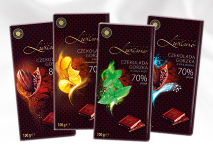Шоколад черный Luximo Premium с апельсином 70 % какао Польша 100г. - фото 1 - id-p1391645197