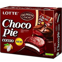 Печенье (Пирожное) шоколадное Choco Pie LOTTE Чоко пай Cacao (12шт) 336г Ю.Корея