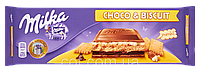 Шоколад молочный с бисквитным печеньем Milka Choco Biscuit Швейцария 300г