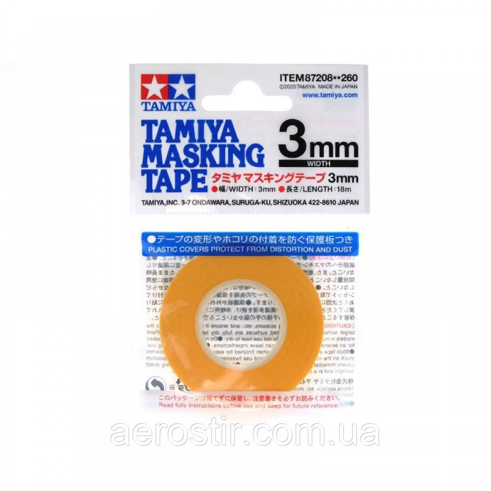 Стрічка маскувальна Masking Tape 3 mm. Tamiya 87208