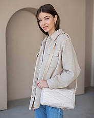 Жіноча сумка Доггі екошкіра 28*15*11 см бежевий, фото 5