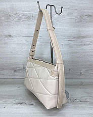 Жіноча сумка Доггі екошкіра 28*15*11 см бежевий, фото 3