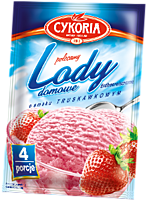 Мороженое сухое с клубничным вкусом Cykoria Польша 60г (4 порции)