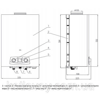 Газова колонка Thermo Alliance димохідна JSD20-10QB EURO 10 л, фото 3