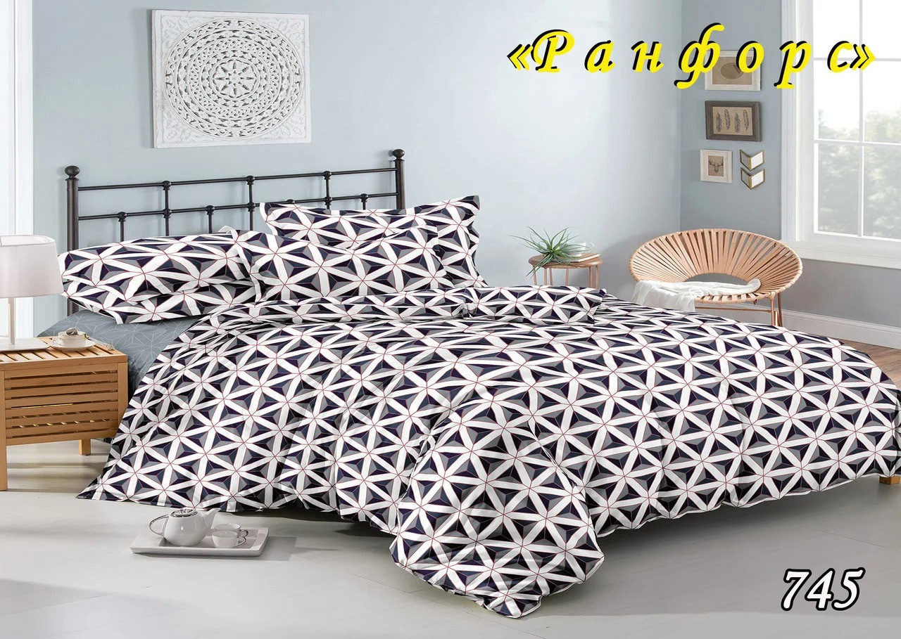 Оригінальне чорно-біле постільна білизна бязева "Gorgeous"полуторка 150х210