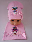 Трикотажна шапка подвійна дівчинка до 6 місяців  Шапка лялька лол Шапка лол <unk> Шапка для немовлят, фото 2