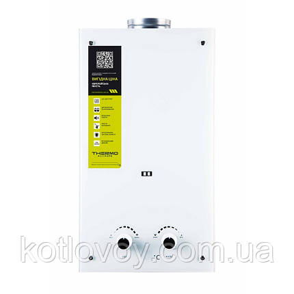 Газова колонка Thermo Alliance димохідна JSD20-10GE 10 л скло (біле), фото 1
