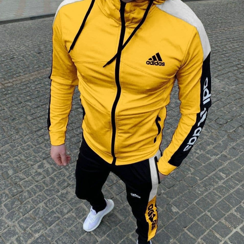 Чоловічий спортивний костюм Adidas, жовтий Адідас