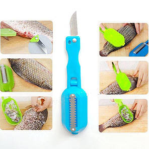 Рибочищення ніж для чищення риби Killing-fish Knife Блакитна 193542, фото 3