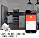 Розумна розетка Wi-smart Plug LED Wi-Fi з підсвічуванням розетка з таймером з голосовим управлінням 16А розумний будинок, фото 3