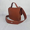Сумка жіноча "Біанка" натуральна шкіра, гончарна глина з плетінкою, фото 3