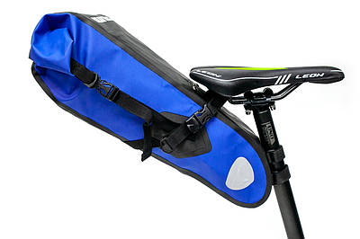 Велосумка "байкпакинг" под седло 62x14x14cm черно-синий BRAVVOS A2-402 водоотталк. материал