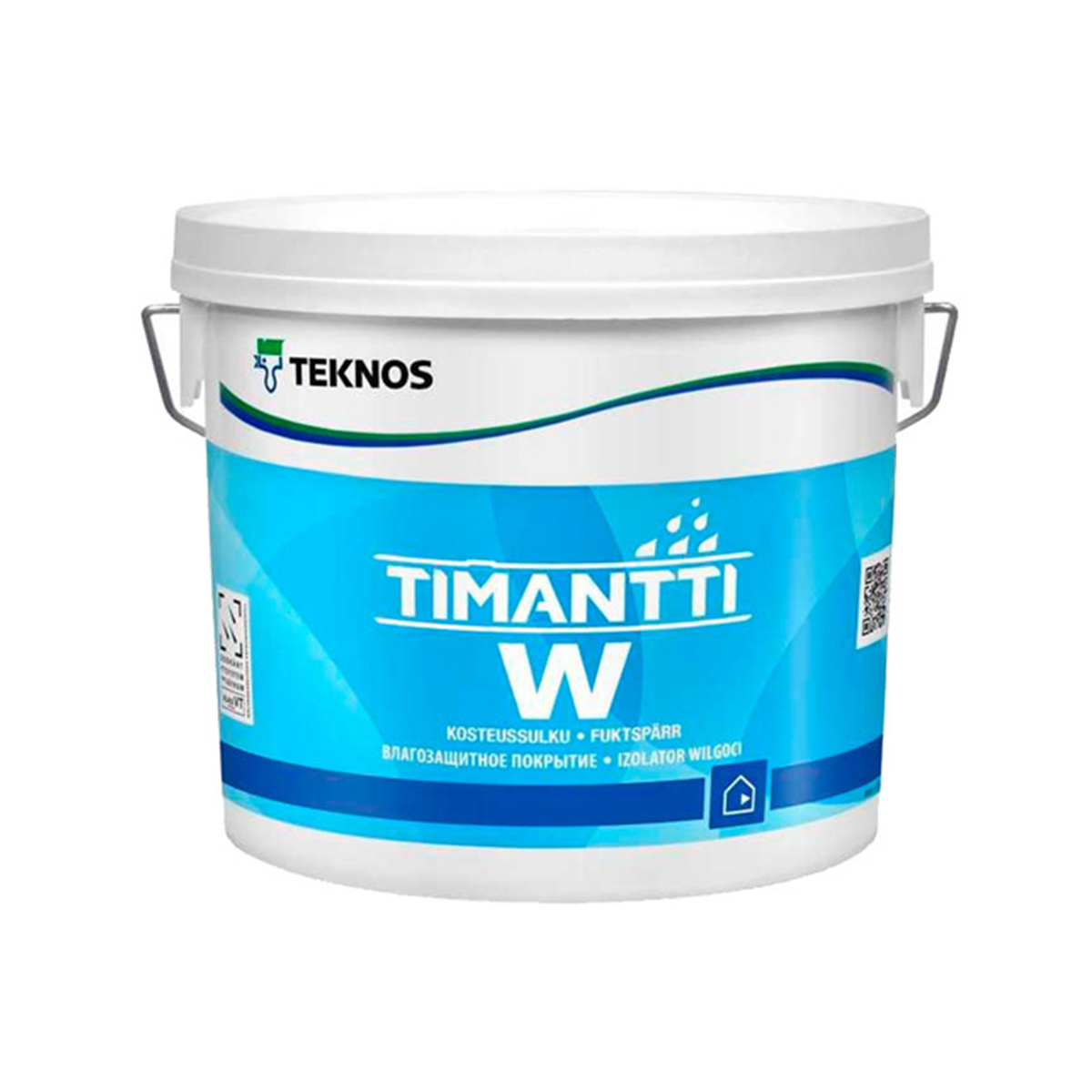 Грунт для вологих приміщень Teknos Timantti W 3л (прозоро-зелений)