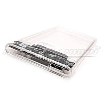 Зовнішня кишеня для HDD 2.5" SATA/SSD/USB 3.0 (прозорий корпус), фото 3