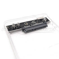 Зовнішня кишеня для HDD 2.5" SATA/SSD/USB 3.0 (прозорий корпус), фото 6
