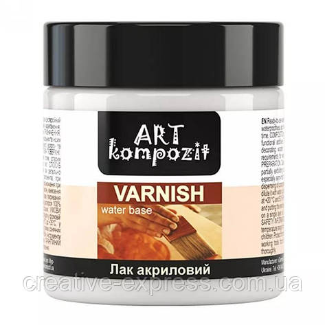 Лак акриловий "ART Kompozit", шовковисто-матовий, 0,4 л, фото 2