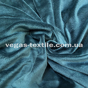 Тканина Велюр плюш (Спорт) стрейч на х/б основі Смарагд