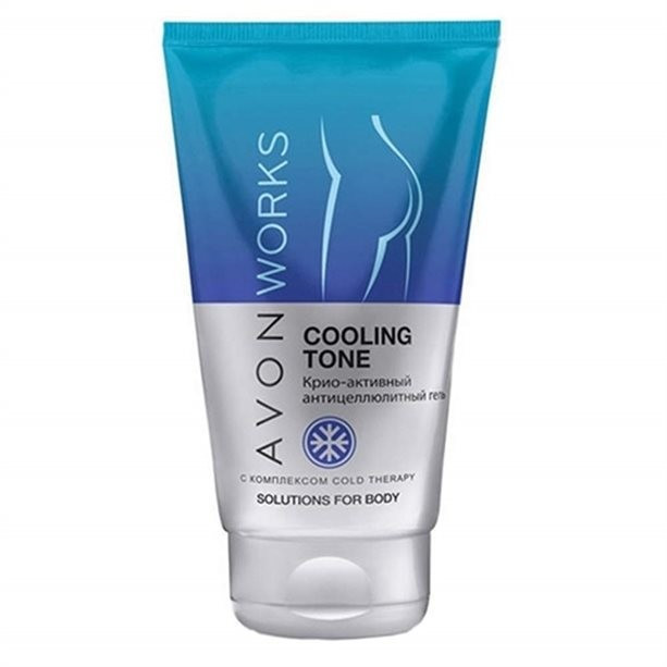 Антицеллюлитный Криоактивний гель для тела комплексом Cold Therapy, Avon Works Lotion.150 мл
