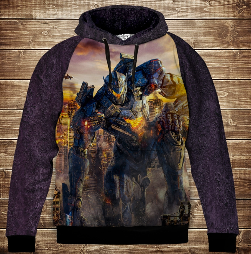 Толстівка з 3D принтом: Тихоокеанський Рубіж - 04. Дитячі і дорослі розміри. ВСІ Розміри, фото 1