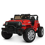 Дитячий електромобіль Jeep (2 мотори по 35W, MP3, USB) Джип Bambi M 4557EBLR-3 Червоний, фото 2